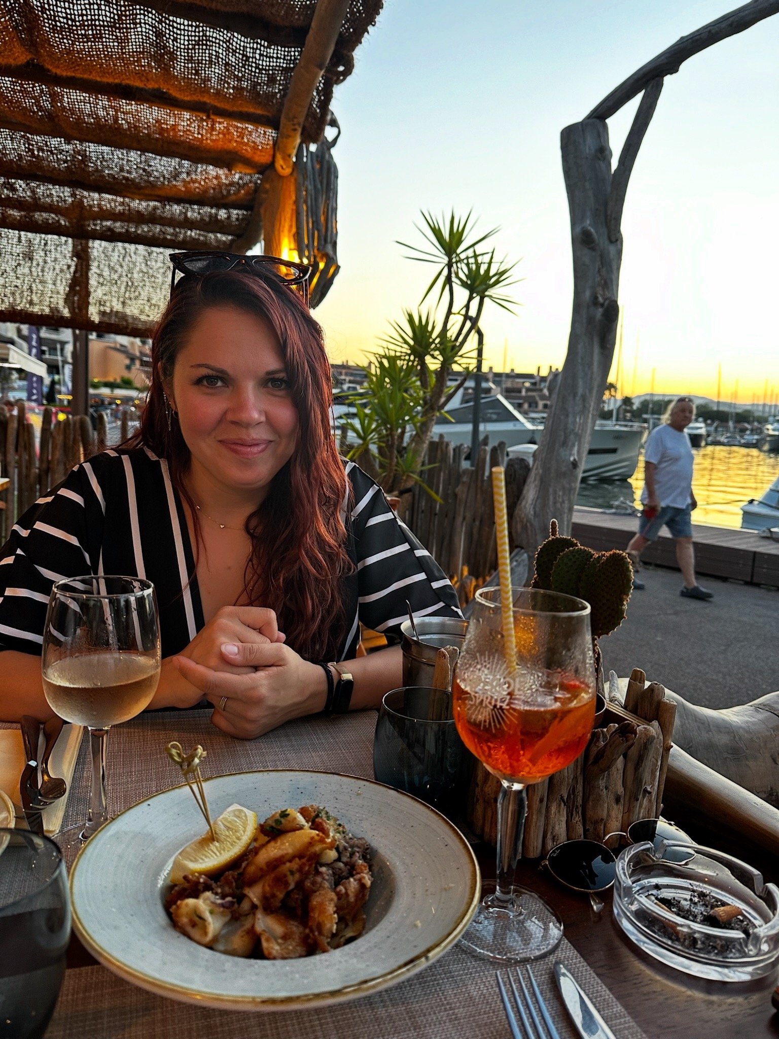 a dinner in Port Cogolin