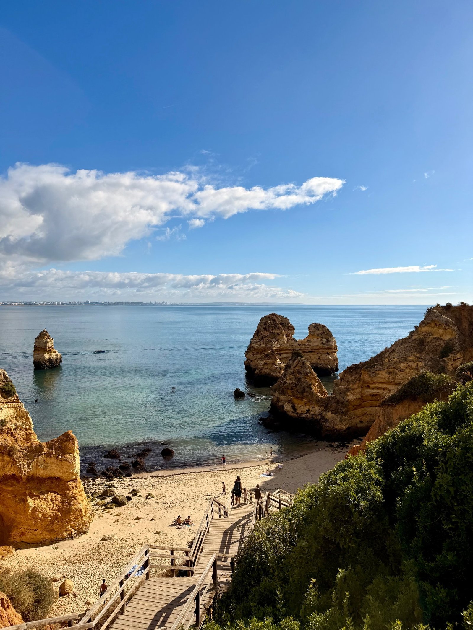 Cliffs and beach on Portugal's Algarve coast